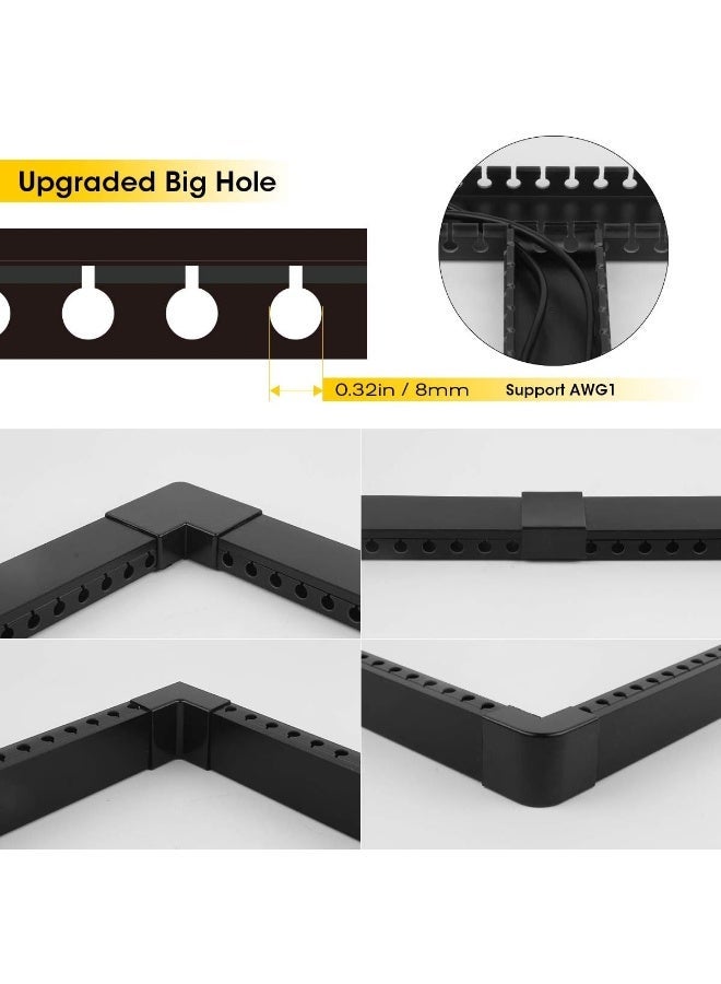 STAGEEK Cable Ducting Cable Tidy PVC Self-Adhesive Cable Management Panel, Cable Organizer, 9 x 39 cm, Length 3.5 m, Black - Image 2